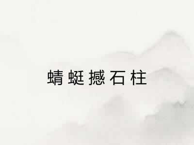 蜻蜓撼石柱 蜻蜓撼石柱