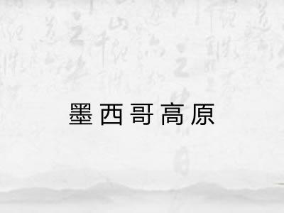 墨西哥高原 墨西哥高原