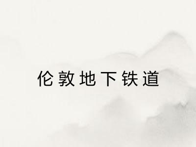 伦敦地下铁道 伦敦地下铁道