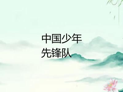 中国少年先锋队 中国少年先锋队