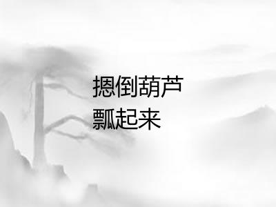 摁倒葫芦瓢起来 摁倒葫芦瓢起来