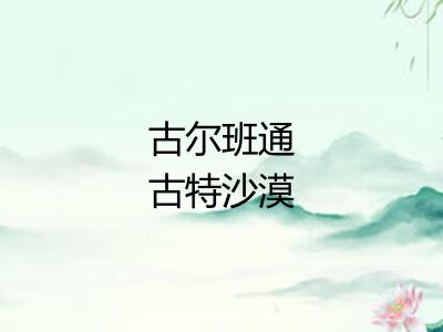 古尔班通古特沙漠 古尔班通古特沙漠