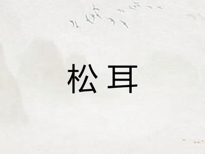 松耳 松耳