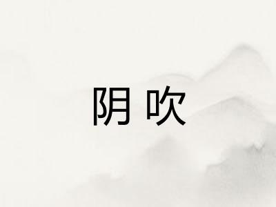 阴吹 阴吹
