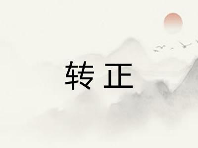 转正 转正