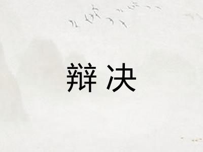辩决