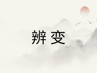 辨变 辨变