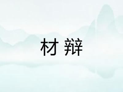 材辩