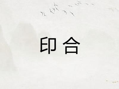 印合 印合