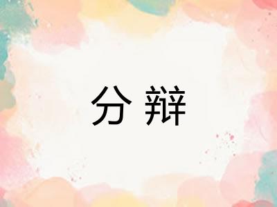 分辩 分辩