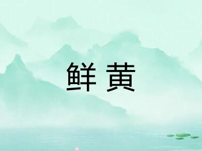 鲜黄 鲜黄