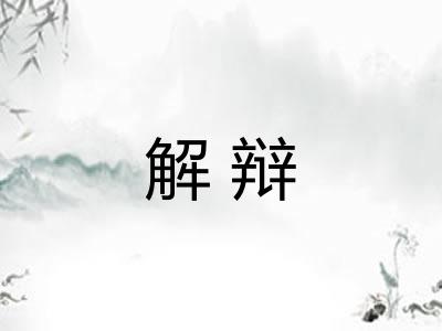 解辩 解辩