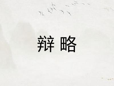 辩略