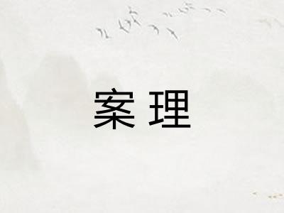 案理 案理