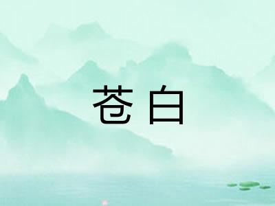 苍白 苍白