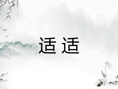 适适 适适