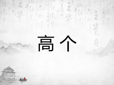 高个 高个