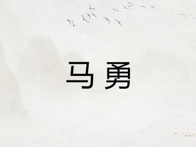 马勇 马勇