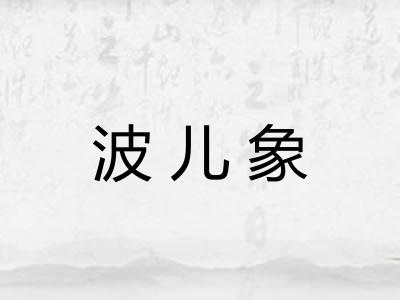 波儿象 波儿象