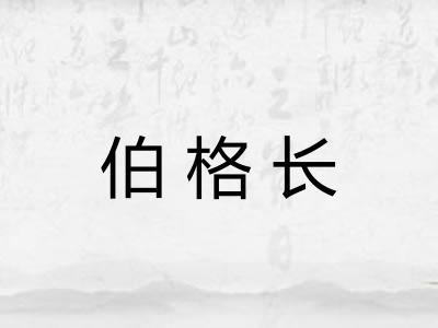 伯格长
