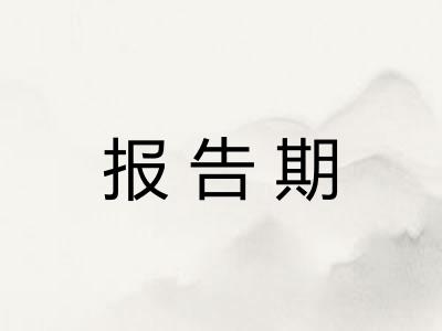 报告期