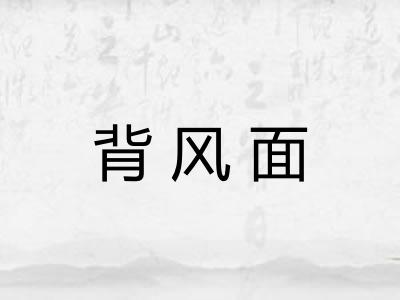 背风面