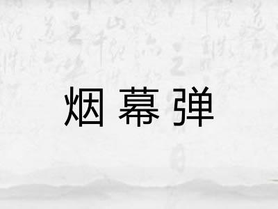 烟幕弹 烟幕弹