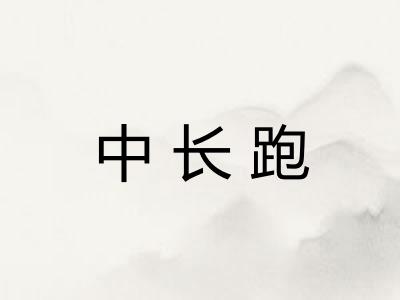 中长跑 中长跑