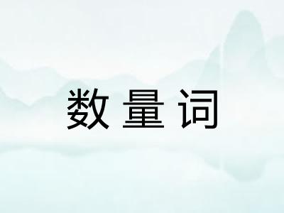 数量词