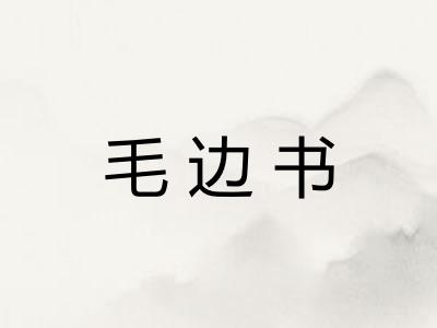 毛边书