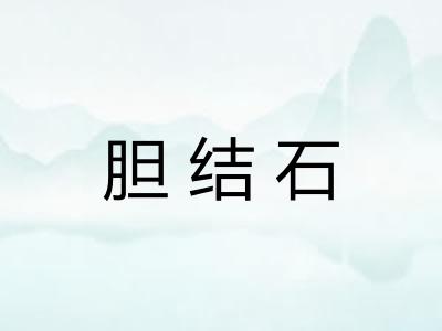 胆结石 胆结石