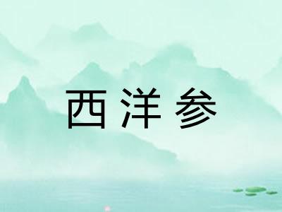 西洋参 西洋参