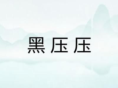 黑压压 黑压压