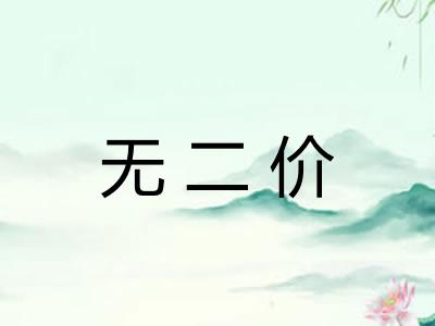 无二价