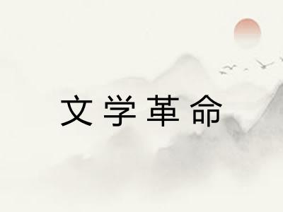 文学革命 文学革命