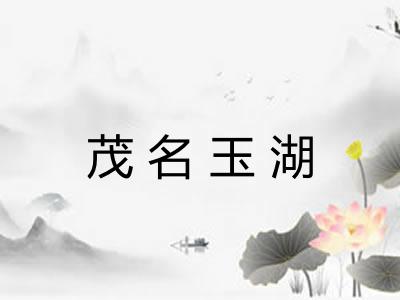 茂名玉湖