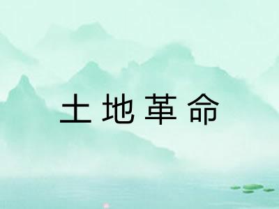 土地革命 土地革命