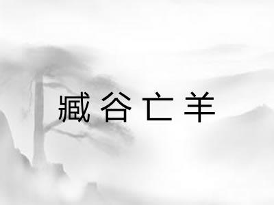 臧谷亡羊 臧谷亡羊