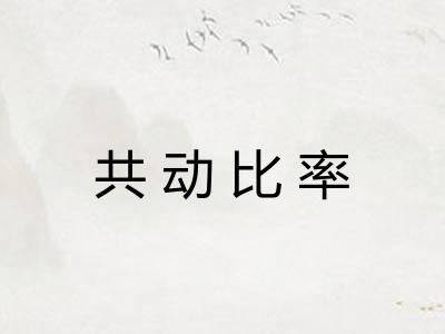 共动比率