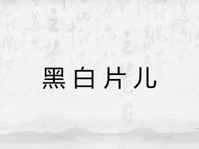 黑白片儿 黑白片儿