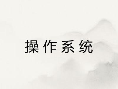 操作系统 操作系统