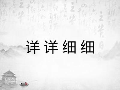 详详细细