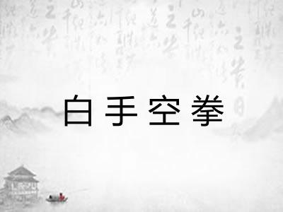 白手空拳