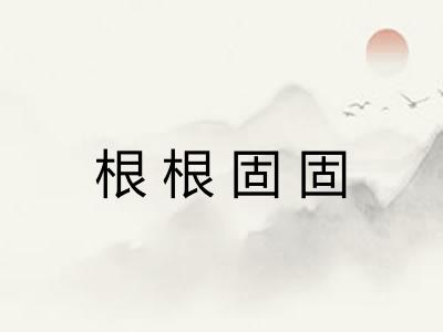 根根固固