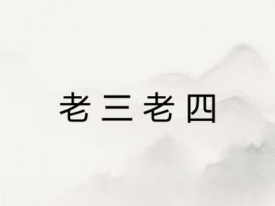 老三老四