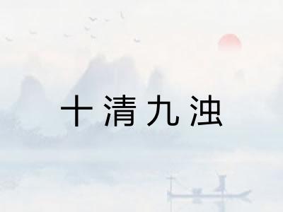 十清九浊