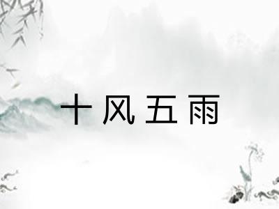 十风五雨
