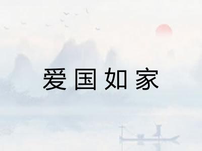 爱国如家