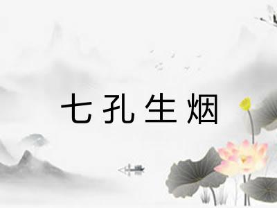 七孔生烟 七孔生烟