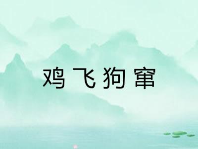 鸡飞狗窜 鸡飞狗窜